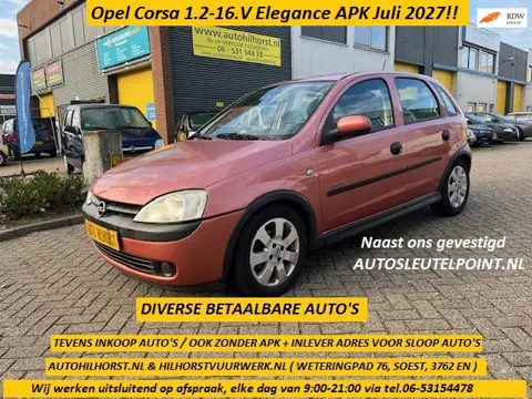 Opel Corsa 1.2-16V Elegance Diverse van €999,- tot €1999,- Enz.................