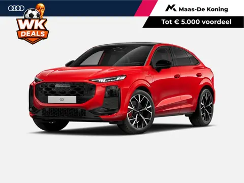Audi Q3 Sportback 1.5 200kW e-hybrid S edition 272 PK · Tech pro · Glazen panoramadak · Sportstoelen