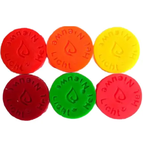 kleurpillen fluor kaarsen maken
