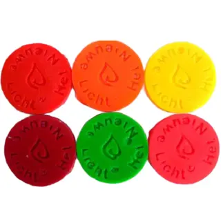 kleurpillen fluor kaarsen maken