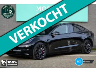 Tesla Model 3 Performance AWD 75 kWh SOH91% Pano AutoPilot LED ACCU- CHECK