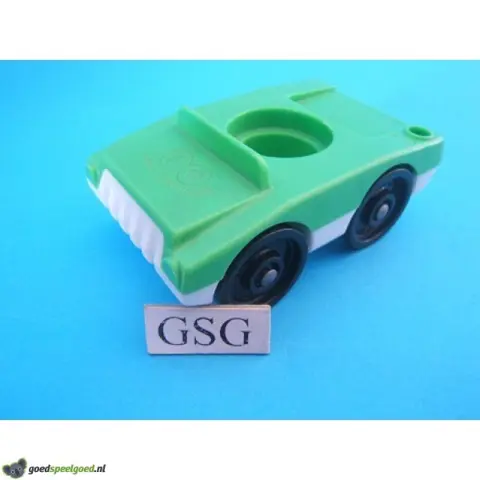 Auto vintage groen-wit groot nr. 2182-02