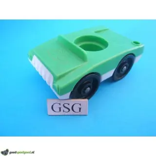 Auto vintage groen-wit groot nr. 2182-02