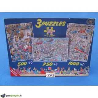Jan van Haasteren 3 puzzels 500 750 1000 st nr. 80110-02