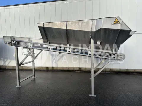 Innotec Systems doseerbunker transportband 475 x 77 cm roestvrij staal