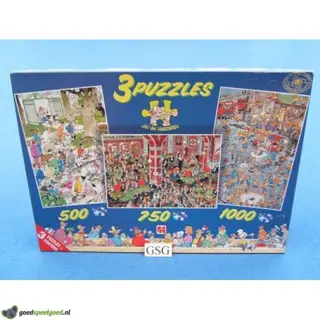 Jan van Haasteren 3 puzzels 500 750 1000 st nr. 80105-02