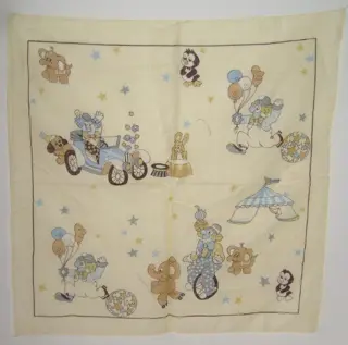 KINDER SJAAL MET CLOWNTJES 50X50 CM 10 STUKS Nieuw