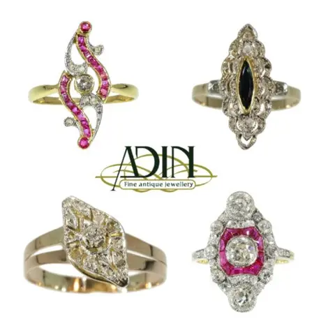 Prachtige ring uit de Belle Epoque periode.