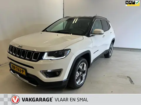 Jeep Compass 1.4 MultiAir Limited 4x4- Trekhaak-Stoel en stuurverwarming-Creme lederen bekleding-Zwa