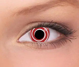 Red Spiral / rode spiraal jaarlenzen (per paar)