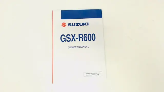 INSTRUCTIEBOEKJE Suzuki GSX R 600 2006 - 2007