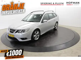 Saab 9-3 Sport Estate 2.8 T V6 Aero XWD 281PK Youngtimer NL Auto Leer Navi Stoelverw Cruise Trekh
