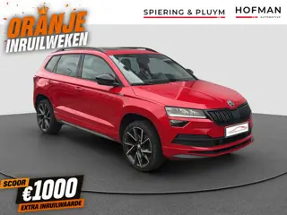 Škoda Karoq 1.5 TSI ACT Sportline Business | Pano | Adaptive | Trekhaak | Canton | Dodehoek det. |