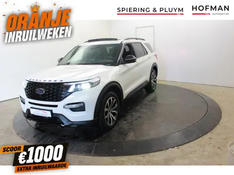Ford Explorer 3.0 V6 EcoBoost PHEV ST-Line 7P Trekh Pano Camera B&O Parel lak  Vol Leder ZW hemel