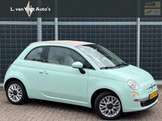 Fiat 500 C |1.2 Lounge | Cabrio | clima| Verde Acqua | incl. 1 jaar Garantie