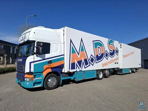 Scania R450 / RETARDER / ISOLATED GERMAN FLOWER COMBI / THROUGH-LOADING SYSTEM/ 2XPLATFORM 2TON / LI