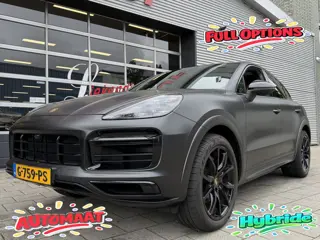 Porsche Cayenne Coupé 3.0 E-Hybrid 463PK - Matt Zwart I Panorama dak I Leer I Navigatie en nog veel 