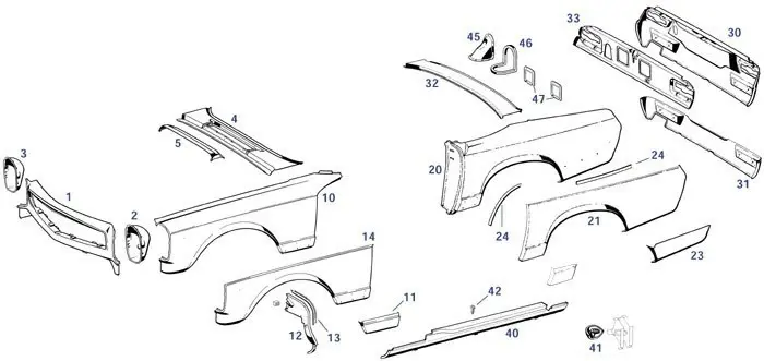 Plaatwerk voor restauratie van je Mercedes Pagode