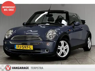 MINI Cabrio 1.6 Cooper Pepper/ Cabrio!/ Zwarte Hemel!/ 15''LMV/ Half-LEDER/ Bluetooth/ Radio-AUX&USB
