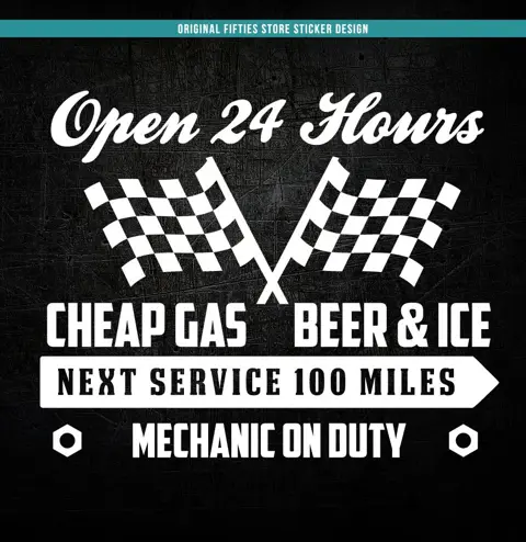 Sticker Open 24 Hours: Wit