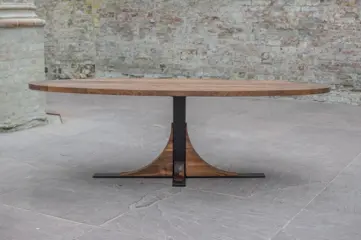 Walnoten ovale tafel 240x120cm Meubelfabriek westra