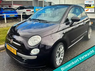Fiat 500 C 0.9 TwinAir Lounge/cabriolet/NAP/airco/nw APK/zuinig/LM-velgen/luxe-interieur/mooie friss