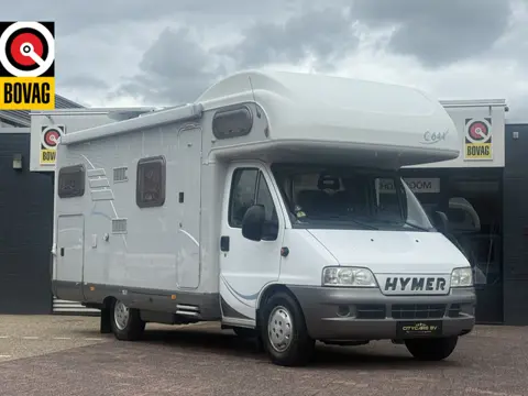 Hymer C 644 alkoof dwarsbed+bovenbed full options in zeer nette staat airco luifel tv elktr schotel 