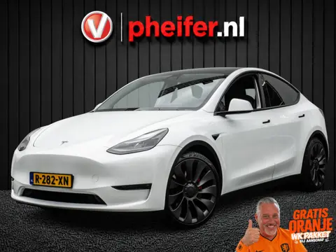Tesla Model Y Performance AWD 75 kWh Panoramadak/ 21" Lmv/ Lederen int./ Stoel-stuurverwarming/ 360 