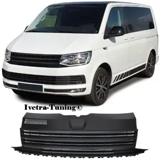 Embleemloze Grill Volkswagen Transporter T6 (Zwart)