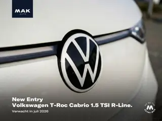 Volkswagen T-Roc Cabrio 1.5 TSI R-Line , Beats, IQ.Drive, camera, ACC, keyless, 19", dealeroh