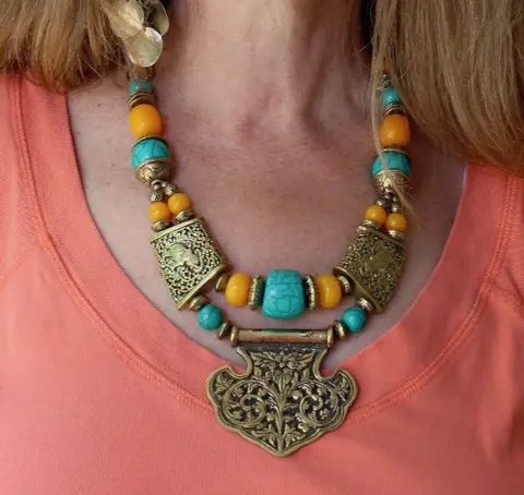 Boho hippie chic juwelen halssnoer armband oorbellen