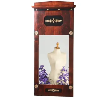 Grote Empire spiegel bloemmahonie met ebbenhout en brons begin 19e eeuw