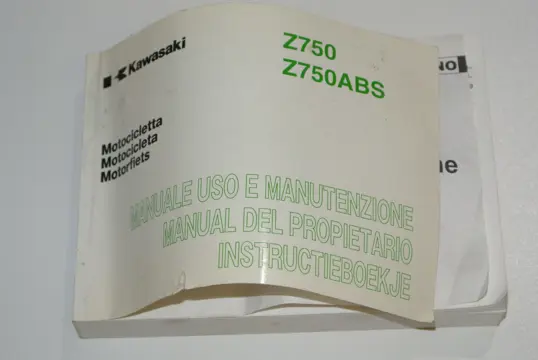 INSTRUCTIEBOEKJE Kawasaki Z 750 2004 - 2006