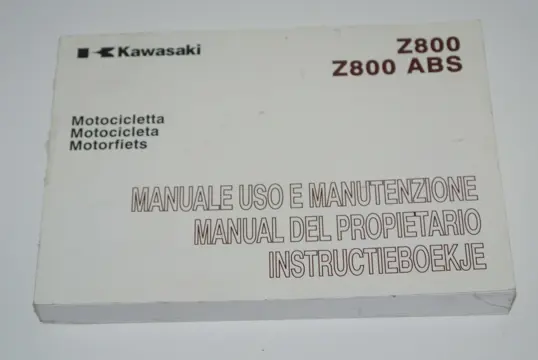 INSTRUCTIEBOEKJE Kawasaki Z 800 2013 - 2014