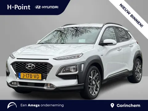 Hyundai Kona 1.6 GDI HEV 140pk Premium | LEDEREN BEKLEDING | TREKHAAK | 18'' 2-TONE LMV | HEAD UP DI