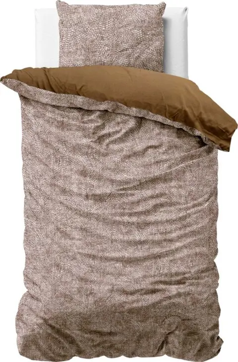 Dekbedovertrek Signature Velvet Katoen Aria Bruin - 140x220 cm