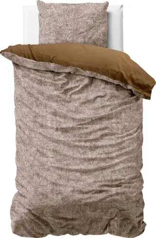 Dekbedovertrek Signature Velvet Katoen Aria Bruin - 140x220 cm