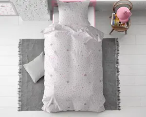 Dreamhouse dekbedovertrek 140x200 cm Wise Bunny 2 White