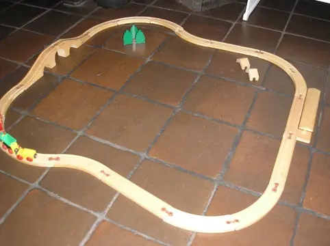 Houten trein, eichorn