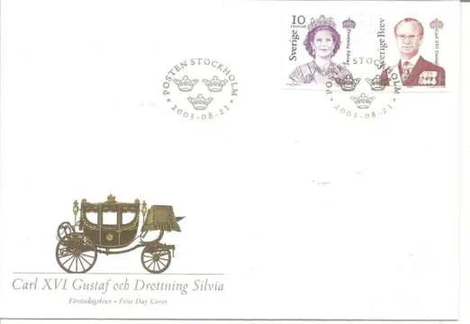 King Carl XVI Gustaf &amp; Queen Silvia , uit Zweden 2003