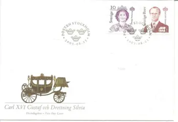 King Carl XVI Gustaf &amp; Queen Silvia , uit Zweden 2003