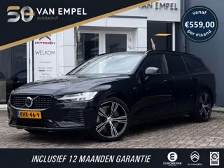 Volvo V60 2.0 T6 Plug-in hybrid AWD Ultimate Dark Long Range | Trekhaak | 100% SOH | Leder + Memory 