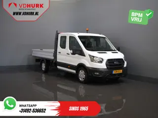 Ford Transit 2.0 TDCI 130 pk DC Dubbel Cabine Open Laadbak/ 7 Pers./ 3.0t Trekverm./ Carplay/ Cruise