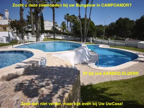 Uw eigen Bungalow bij zwembaden in CAMPOAMOR met veel extra