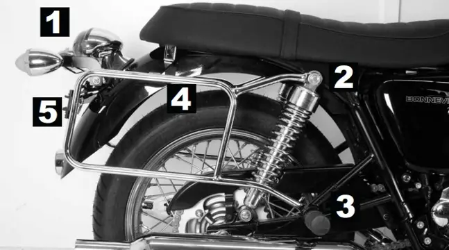 KOFFERBEUGELSET Triumph Bonneville T 100 2001 - 2011