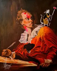 LANNOY Didier (1970) - HOMMAGE BANKSY BY LANNOYhuile luminophosforescence