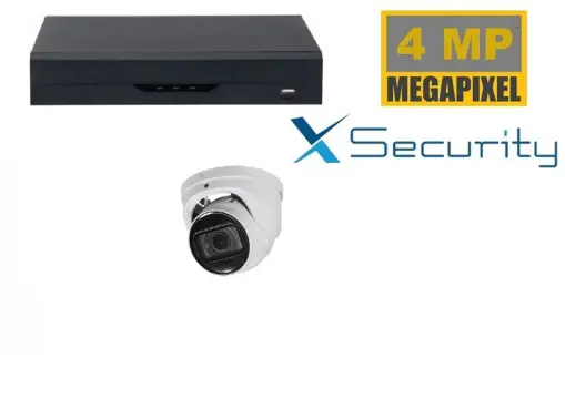 X-security NVR met 1 x 4MP starlight camera