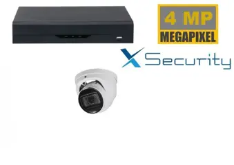 X-security NVR met 1 x 4MP starlight camera