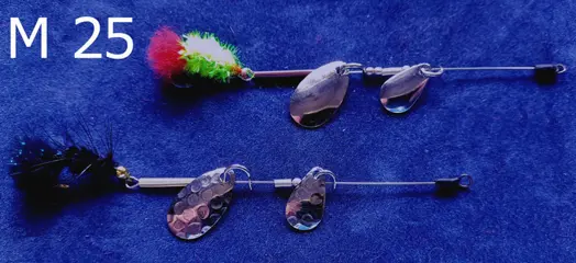 Deel 1) 3 sets van elk 2 Ultra Light mini Tandem spinnertjes voor Forel - Ruisvoorn - Baars