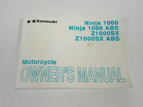 INSTRUCTIEBOEKJE Kawasaki Z 1000 Sx 2011 - 2013